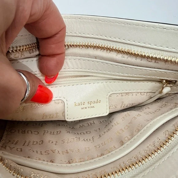 Kate Spade Black Patent Leather Crossbody with Gold Zip Pull - Picture 10 of 12